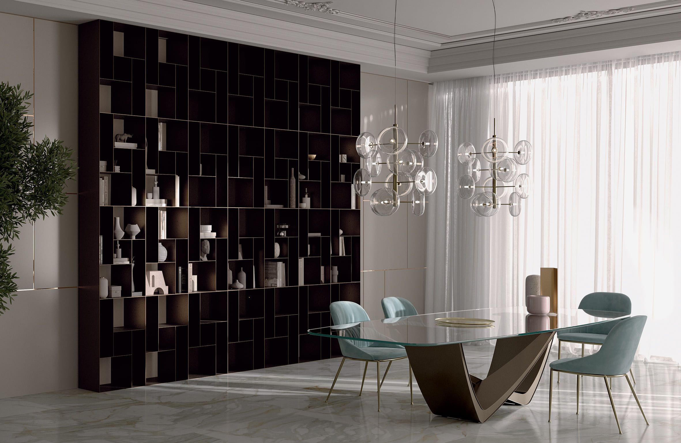 Бочковый стол со стальным основанием и столешницей из Супермармо Bontempi Casa Bach ARCH-00142222 - Вид №7