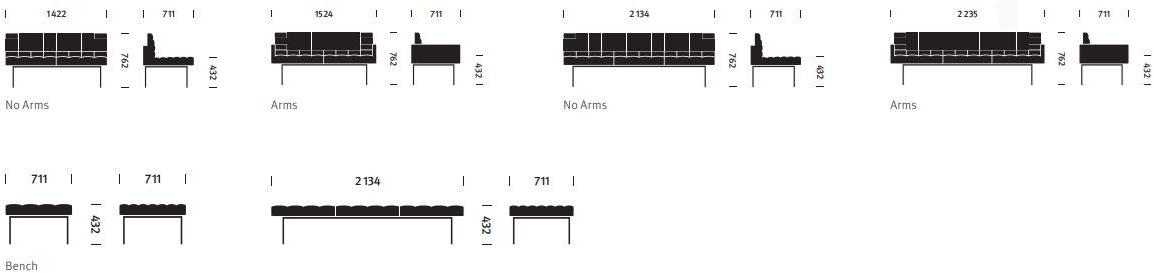 Herman Miller Модульный тканевый диван Tuxedo sun-id-1455856 - Вид №4