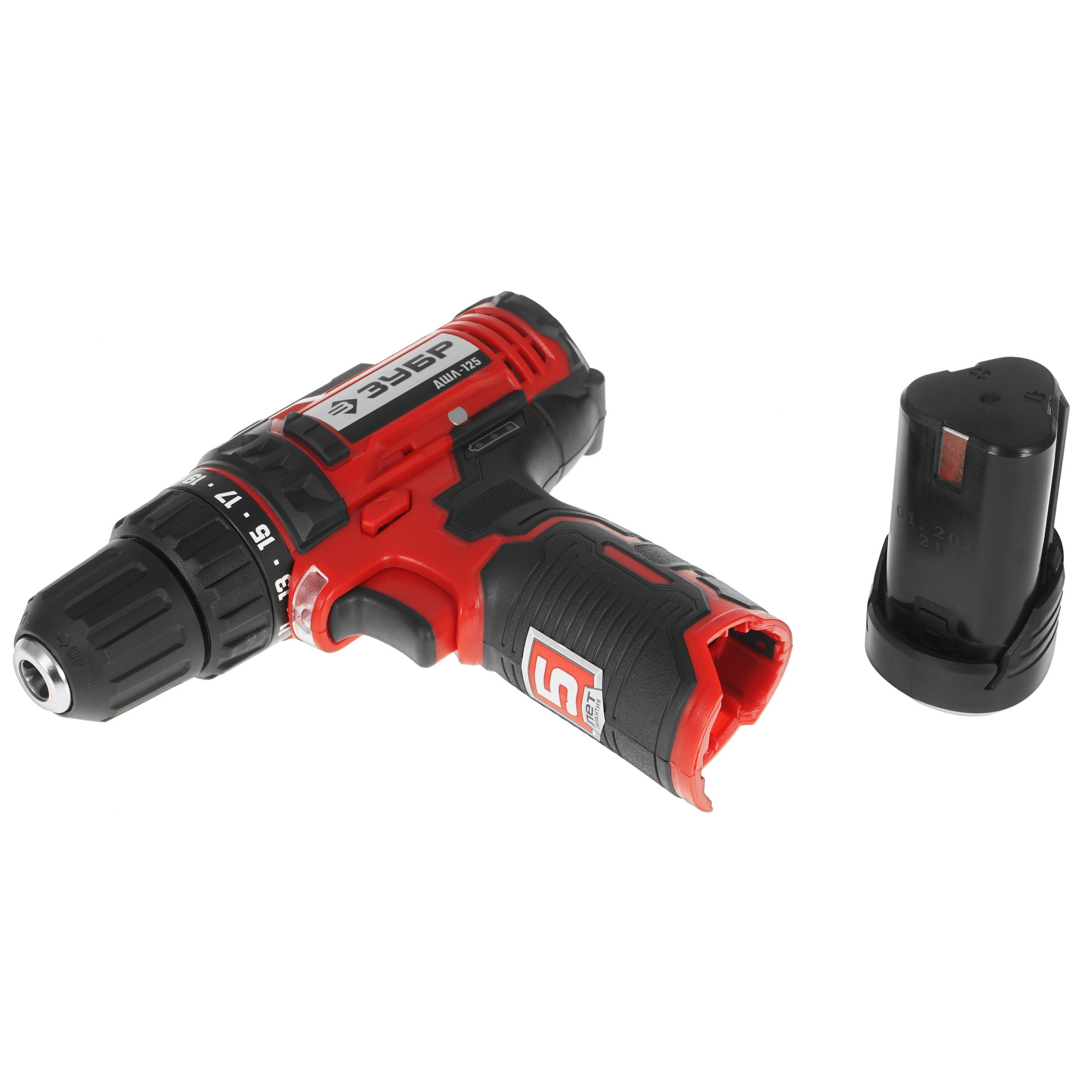 Дрель-шуруповерт Зубр ДШЛ-125-21 С1-12 12V 9909105 STDN-0030878 - Вид №4