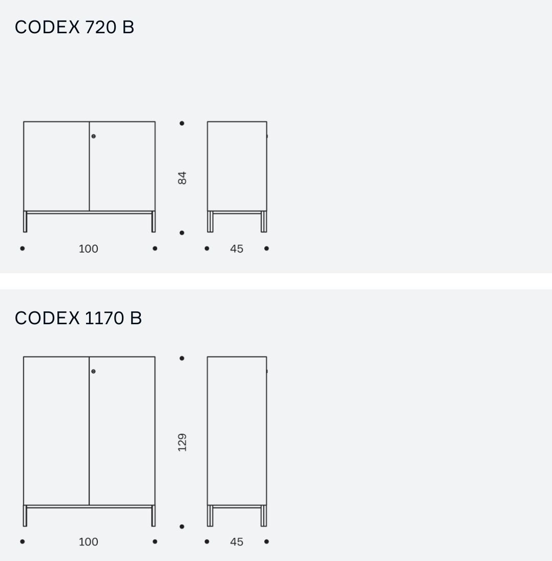Окрашенный металлический офисный шкаф с распашными дверями IBEBI Codex ARCH-00058260 - Вид №2