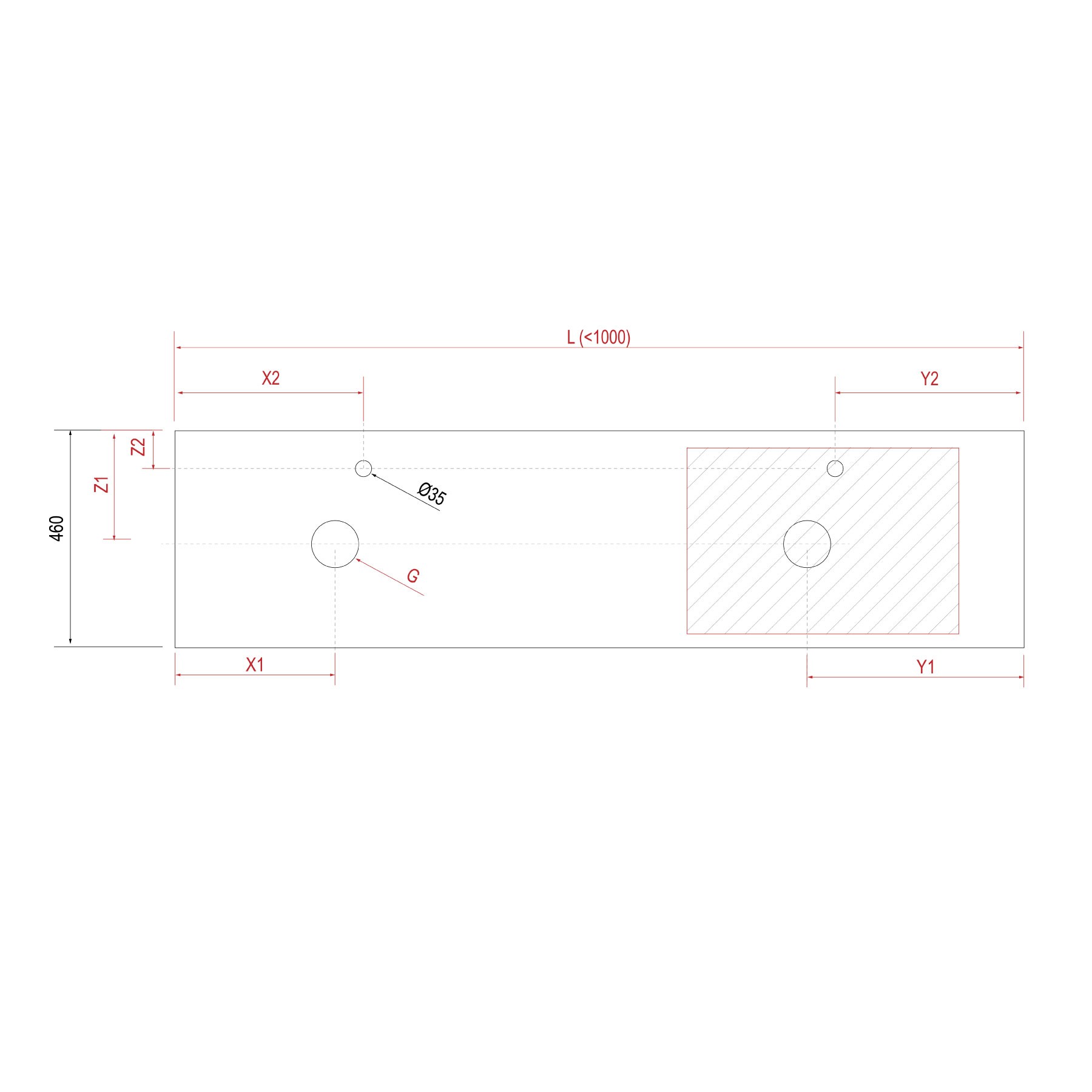 23166 SALGAR Столешница механизированная до 1000 GLOSS GREY 50 мм Глянцевый серый  - Вид №1