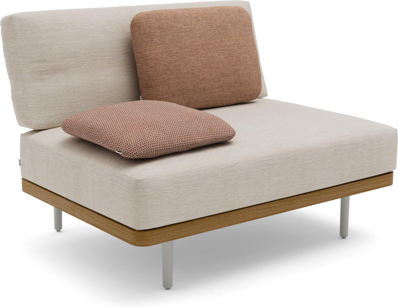 MNST264 Большое среднее сиденье кремень teak Manutti Flex