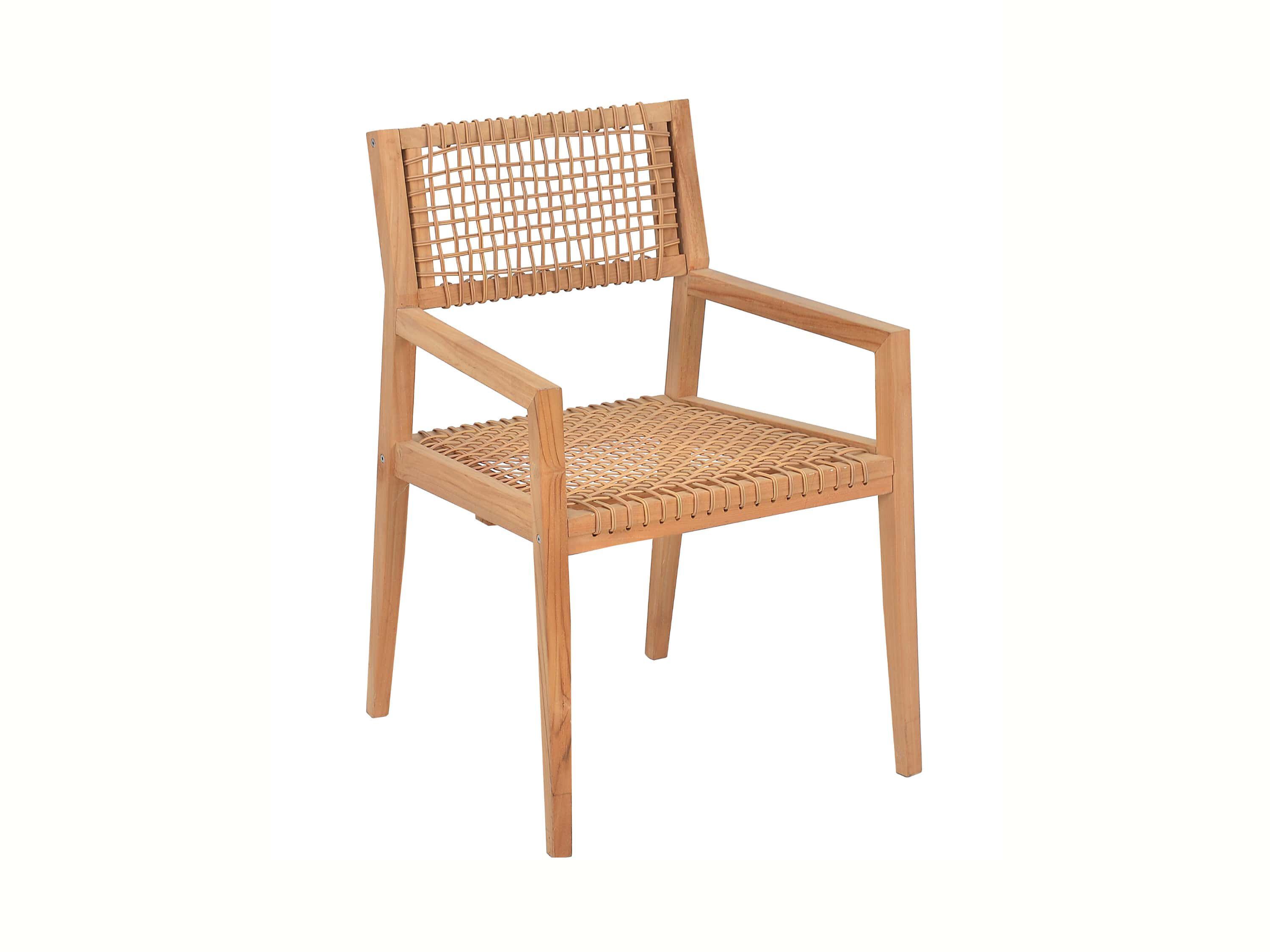 Садовый стул из тика и веревки с подлокотниками cbdesign Vienna Dining ARCH-00112530 - Вид №3