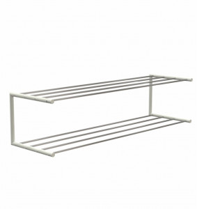 FROST Полка для обуви 2, 100cm » полированная / белая Нержавеющая сталь Белый / полированный O1929-1-W