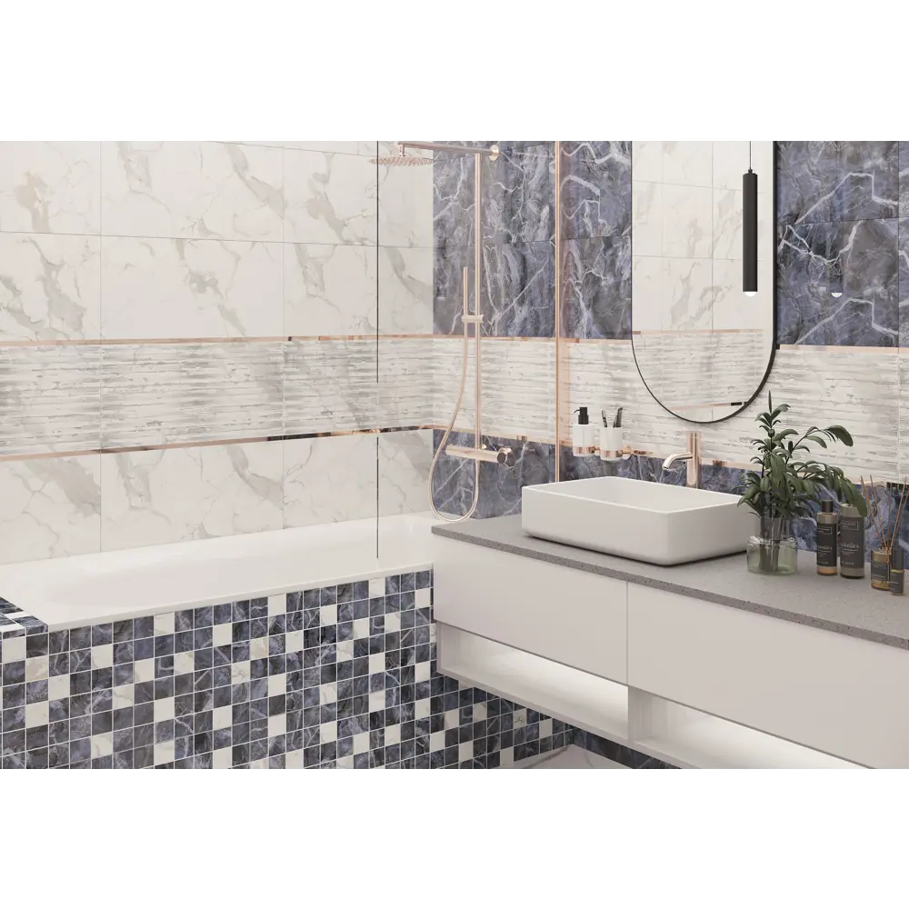 Декор настенный Нефрит-Керамика Laurel Sting 30x60 см глянцевый цвет белый STLM-2056930 - Вид №4