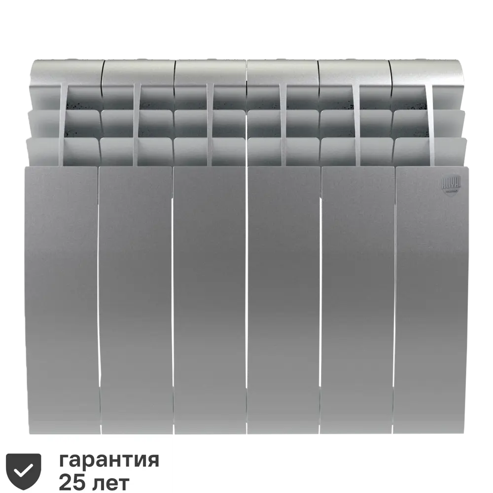 Радиатор секционный Royal Thermo Biliner 500/87 6 секций боковое подключение биметалл серый 81979192 STLM-2124022