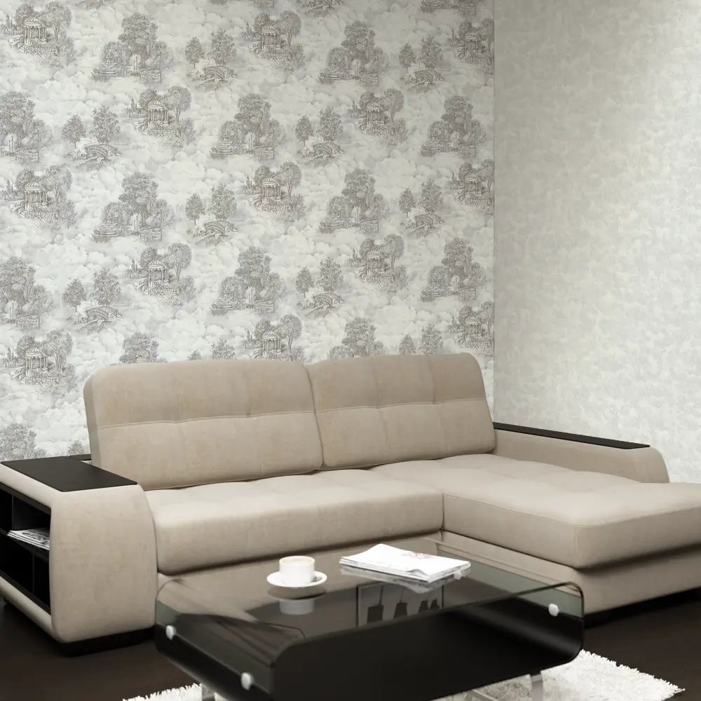 Обои флизелиновые Malex Desing «Ротонда» серые 1.06 м 4104-5 82559265 STLM-2096015 МОСКОВСКАЯ ОБОЙНАЯ ФАБРИКА - Вид №3