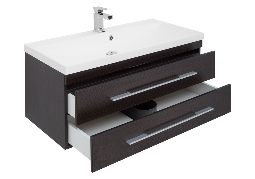 Тумба с раковиной Aquanet Нота NEW 100 венге 0017149800204096 - Вид №3