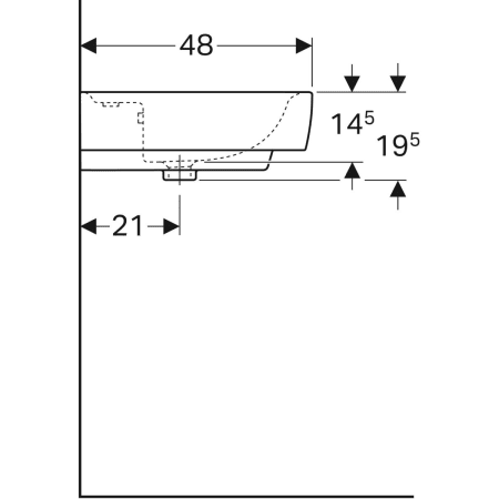 225161000 Накладная раковина Geberit Renova Plan Geberit  - Вид №19