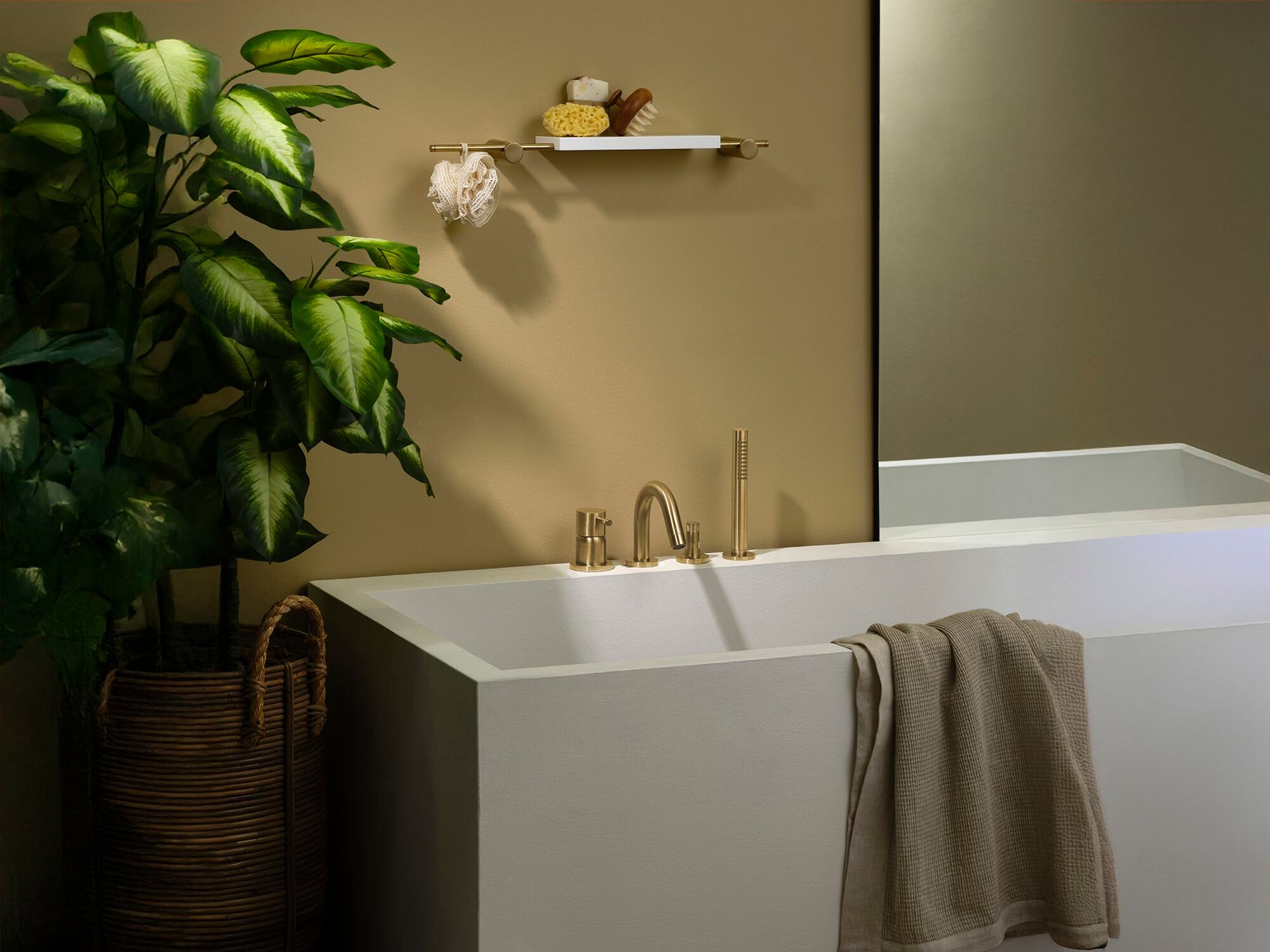 Однорычажный смеситель для ванны из нержавеющей стали с ручным душем Ritmonio Diametro35 Inox ARCH-00123379 - Вид №1