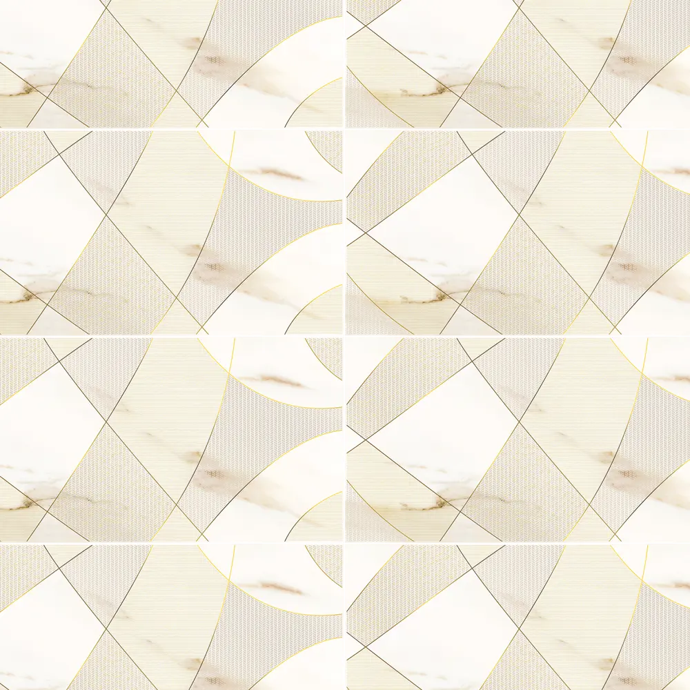 Декор настенный Azori Calacatta Royal Geometria 31.5x63 см матовый мрамор цвет белый геометрия 82825641 STLM-2194803 - Вид №1