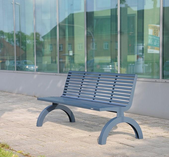 BENKERT BANKE Скамейка из нержавеющей стали и для домашних животных со спинкой Comfony sun-id-1368577 - Вид №2