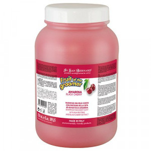 ПР0034242 Шампунь Fruit of the Groomer Черная вишня для короткой шерсти с протеином шелка 3,25л Iv San Bernard