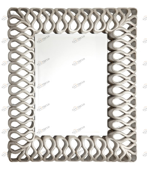 Зеркало прямоугольное настенное серебро Mont PUSHA ДИЗАЙНЕРСКИЕ 062603 Серебро 