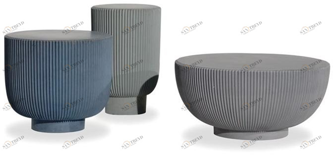 BAXTER Круглый журнальный столик из бетона sun-id-1479504