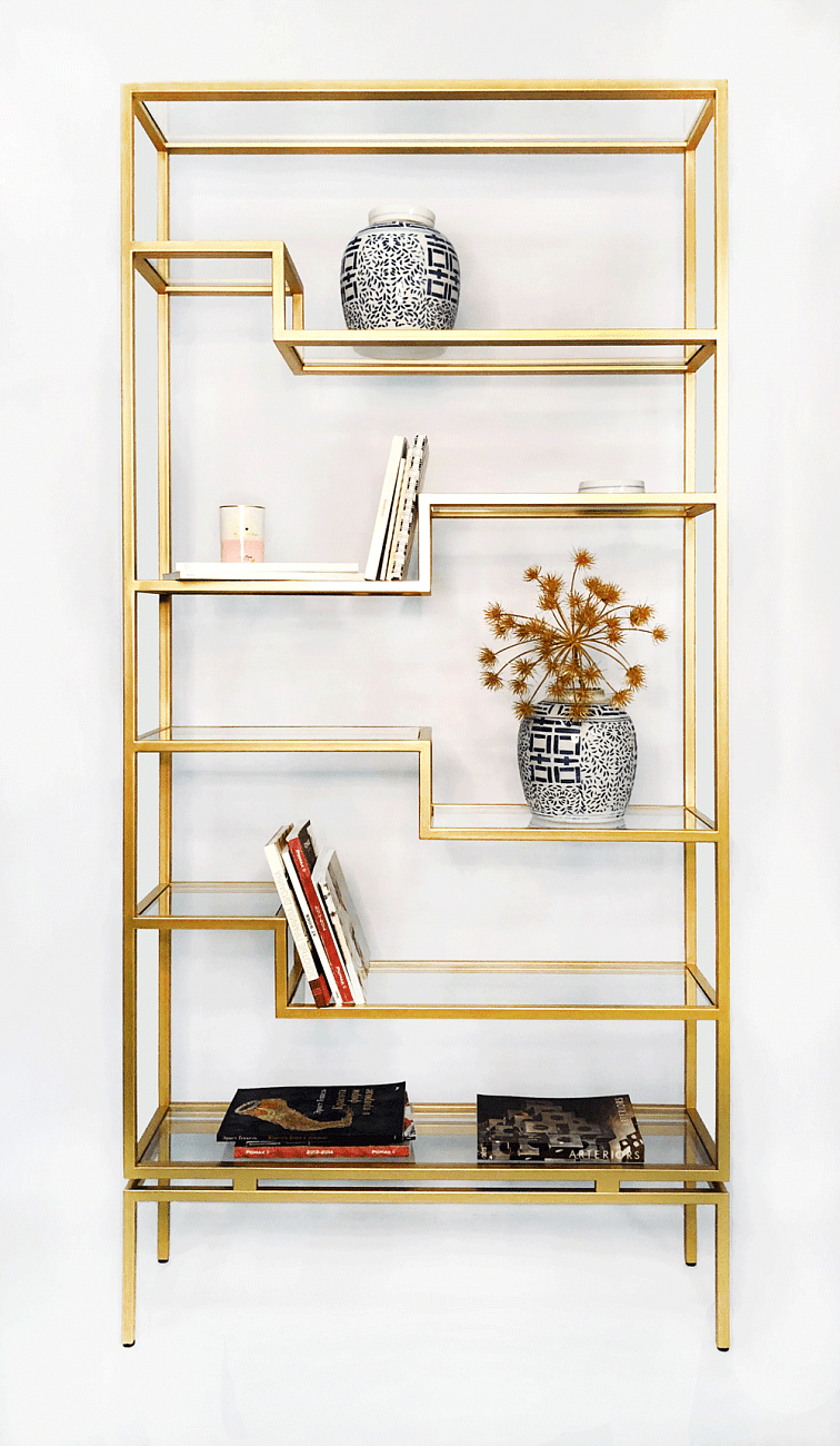 Стеллаж открытый золото "Ариан" FOR MISS  263944 Золото  - Вид №1