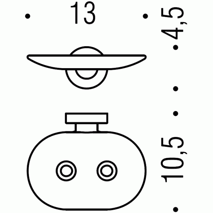 B2781 Мыльница настенная (металл) COLOMBO Basic Colombo Design - Вид №3