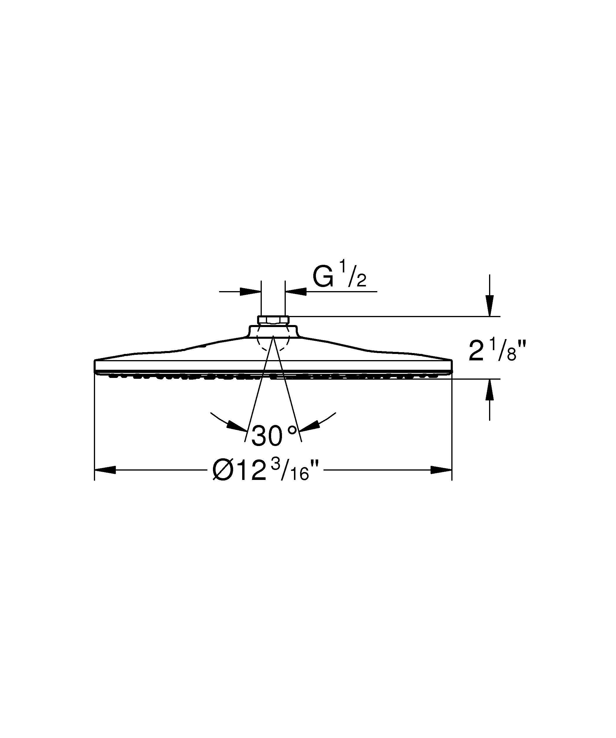 Верхний душ GROHE Rainshower 310 Mono, хром (26562000) - Вид №2