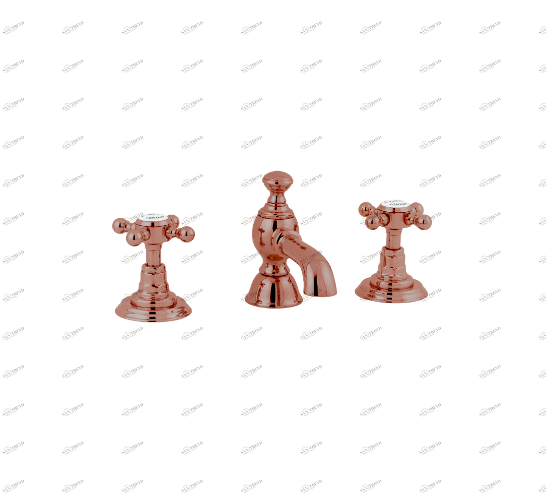 Gentry Home Смеситель для раковины мостик на 2 отверстия 200мм Mayfair Медь GH102273