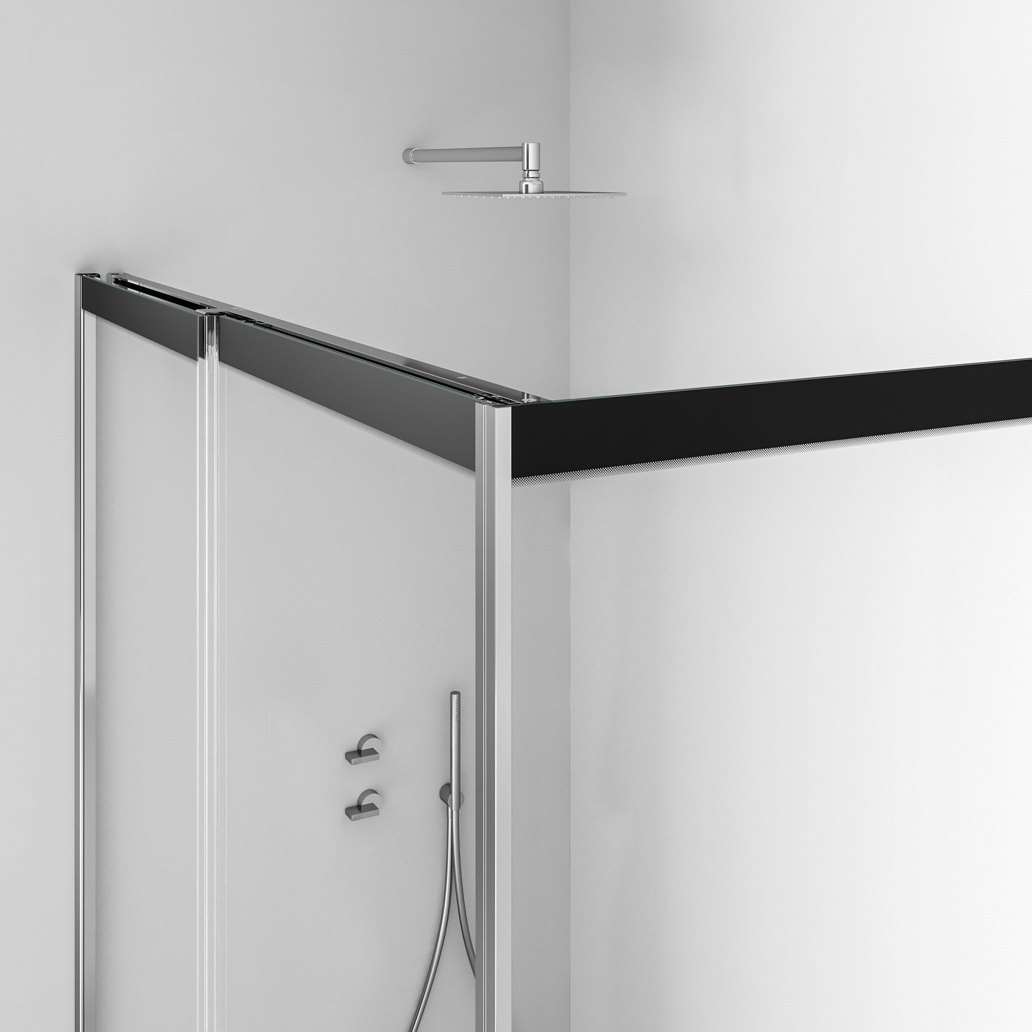 Алюминиевая и стеклянная душевая кабина с раздвижной дверью DUKA вода 5000 ARCH-00073626 - Вид №14