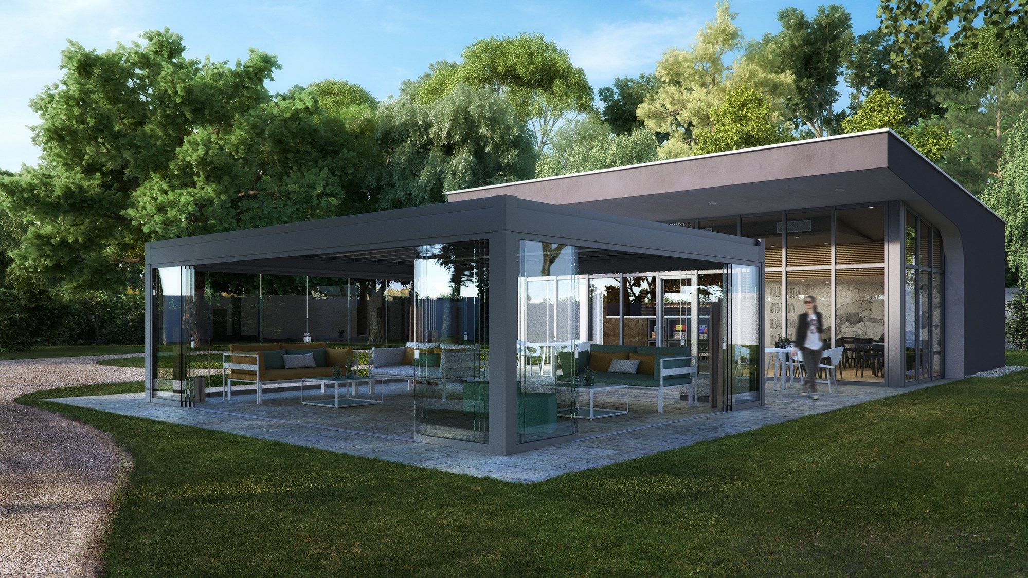 Моторизованная самонесущая беседка с раздвижной крышкой Pratic Hi Pergolas ARCH-00051248 - Вид №4