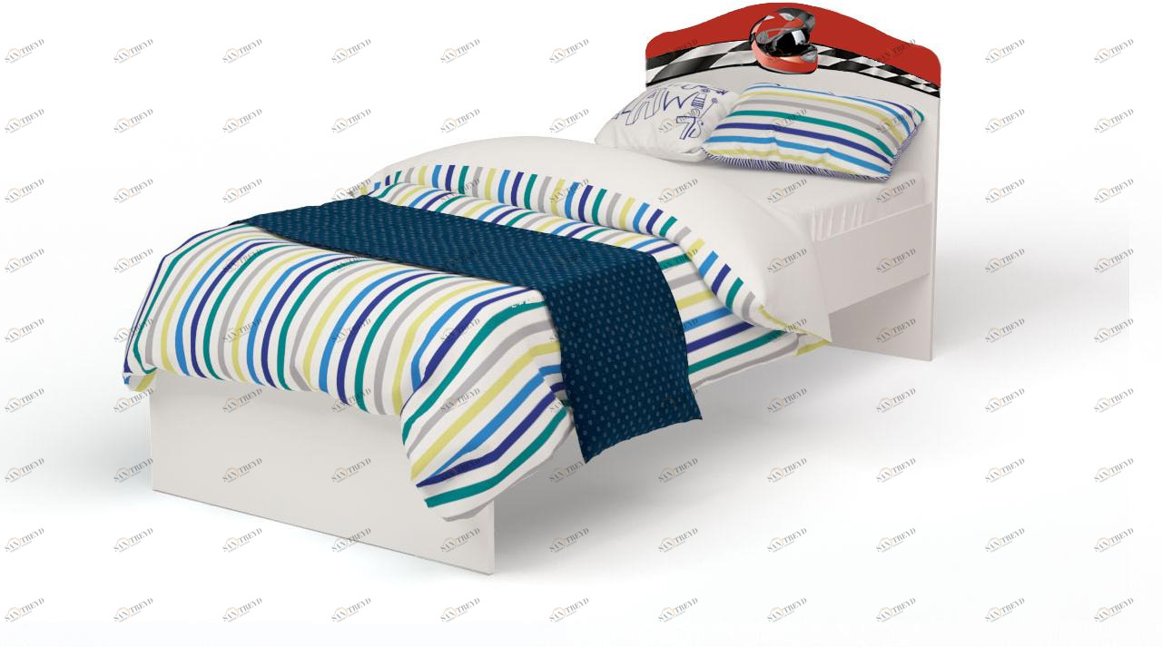 Кровать классика ABC-KING La-Man с рисунком (190*90) без ящика (красный 4631148150669