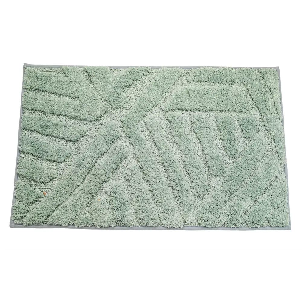 Коврик для ванной SWENSA Noor - мягкий и безопасный в серо-зеленом цвете 89379358 STLM-1375297