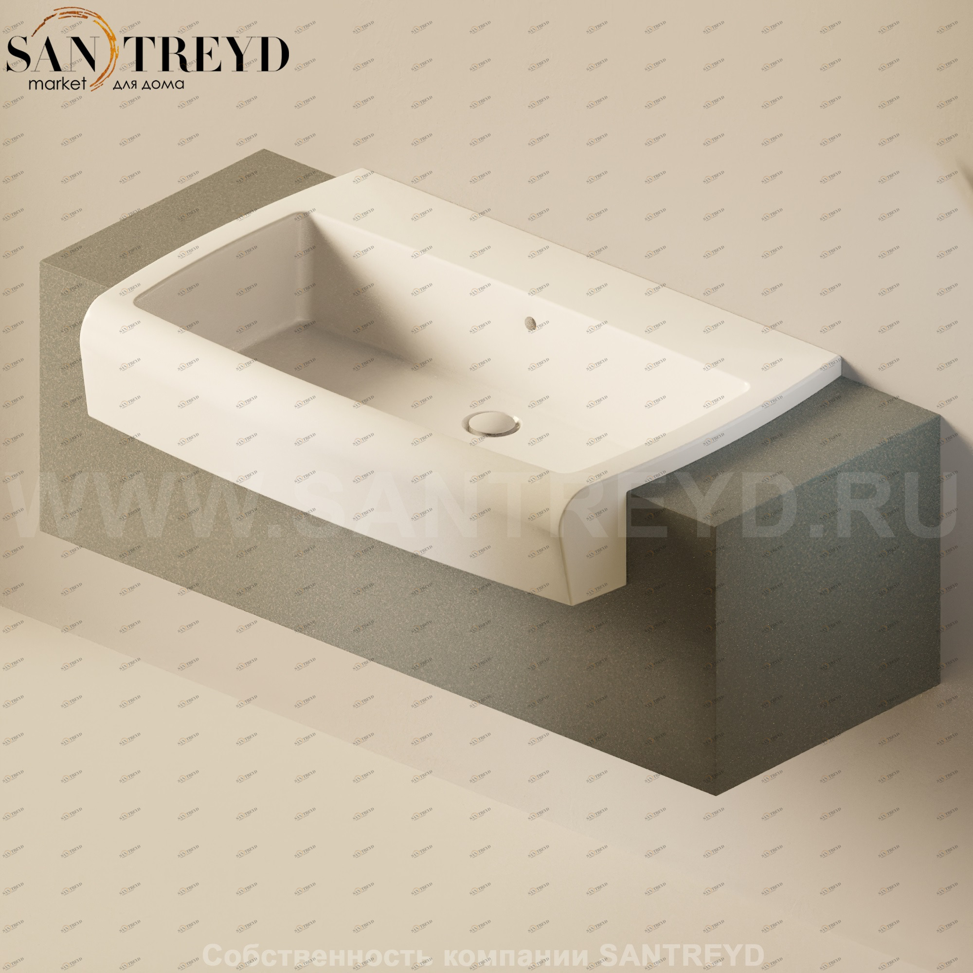 Flaminia UNA Консоль для раковины от 200 до 240 см серая UNA90C2.7037 Ceramica Flaminia UNA90C27037