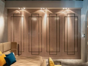 Ercole Бронированная поворотная дверь из массива дерева заподлицо со стеной