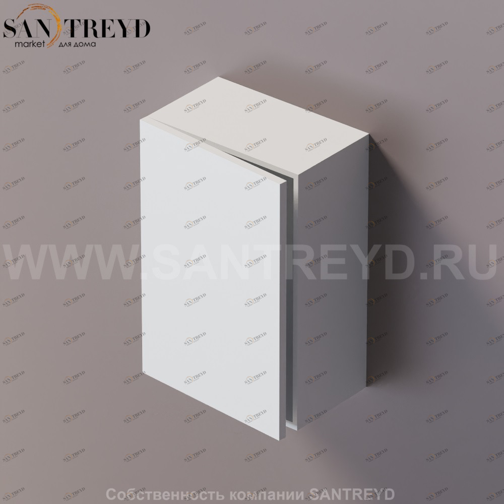 FLAT V Подвесной шкаф с петлями справа. Отделка: белая краска. AFXMO235042ZZ Agape