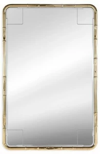 ETRO Home Interiors Прямоугольное настенное зеркало в латунной оправе Delfi