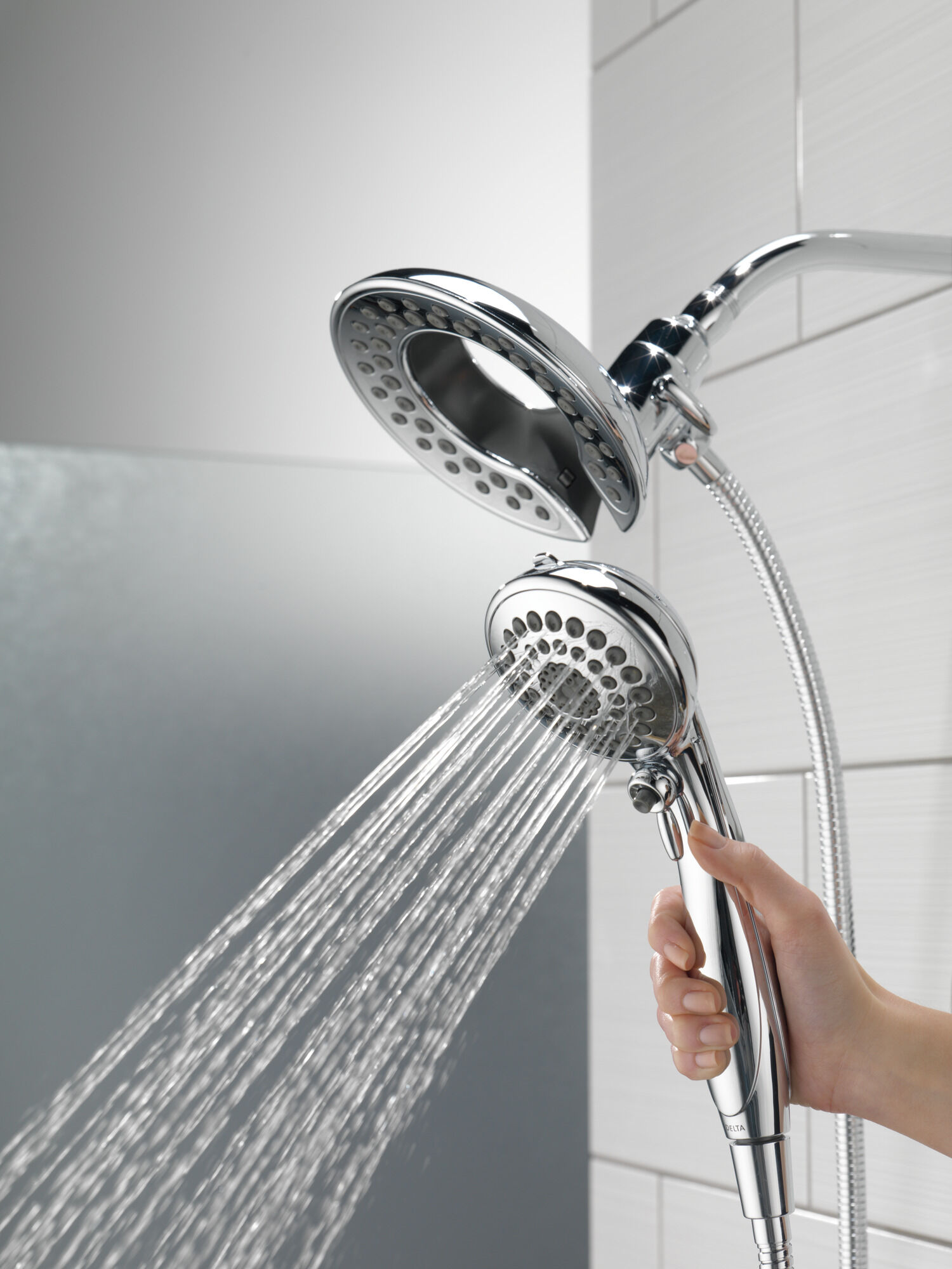 58569-PK In2ition® Душ 2 в 1 с 5 настройками Delta Faucet Universal Showering Хром  - Вид №3