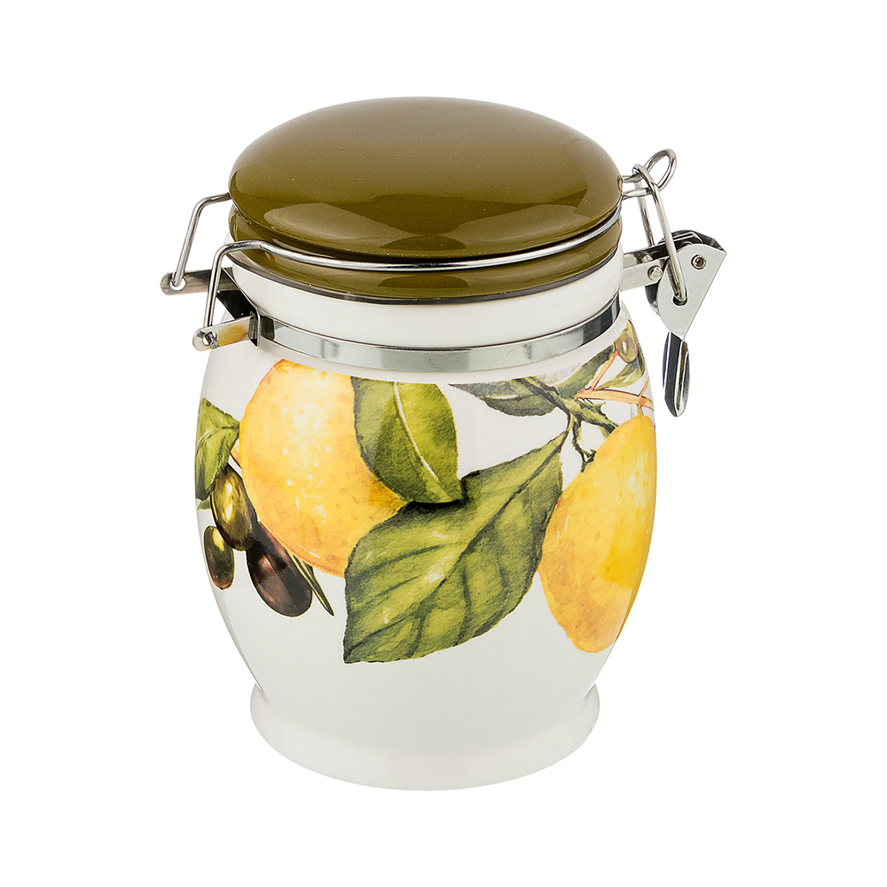 358-1587 Посуда керамическая Ёмкость для сыпучих продуктов 1 700 мл Лемон Lefard 