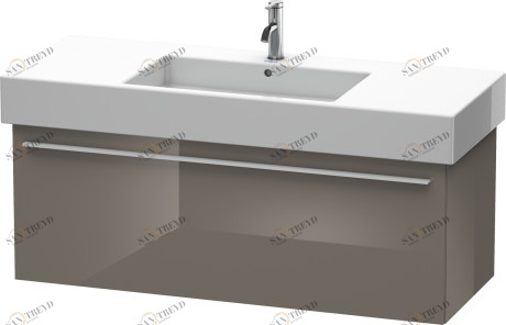 XL605408989 X-Large Тумбочка подвесная Фланелево-серый глянцевый лак Duravit