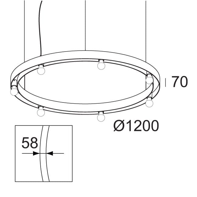 Металлический светодиодный подвесной светильник Deltalight Super-Oh ARCH-00064635 - Вид №9