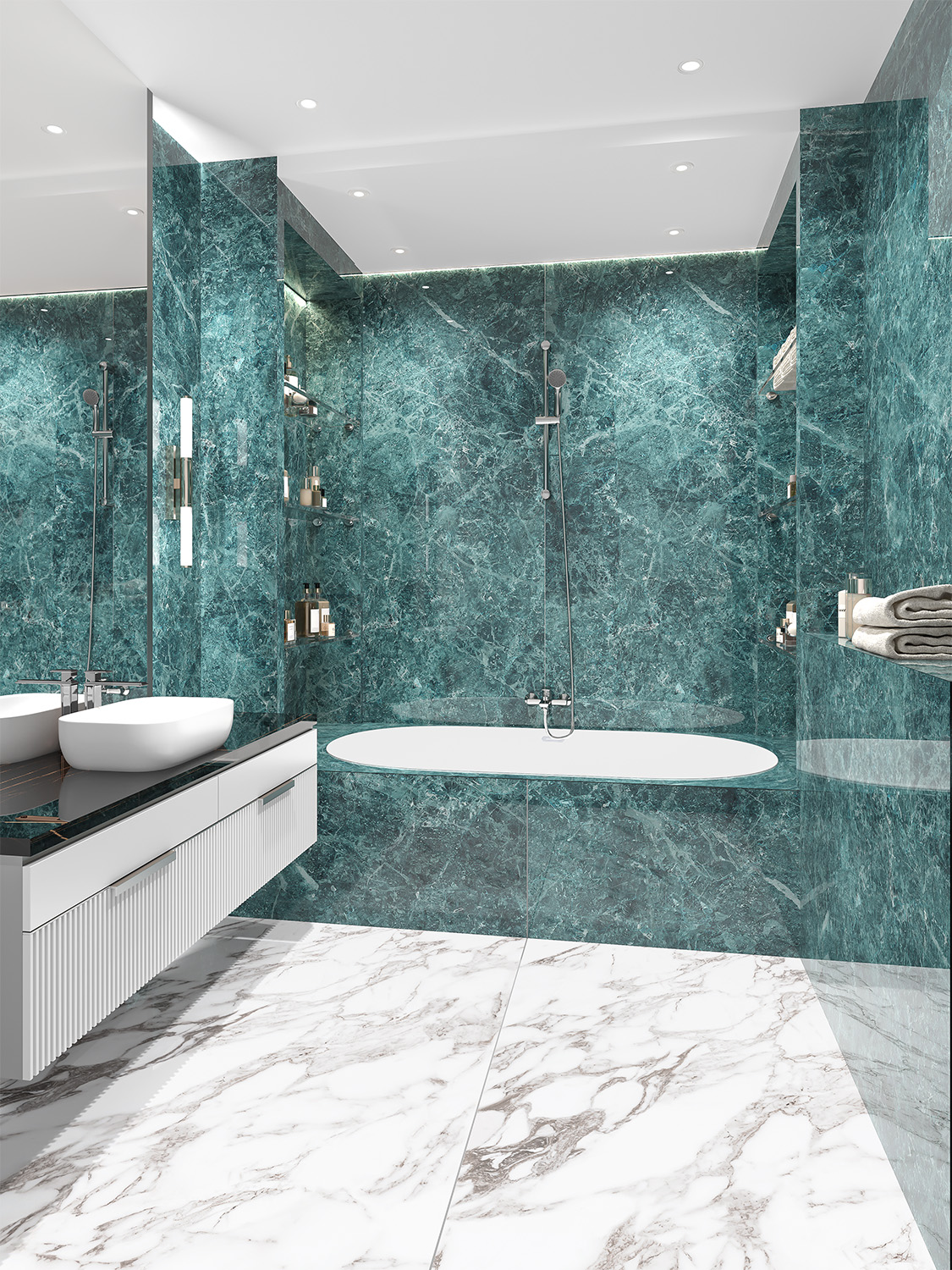 Бесконечная элегантность: керамический слэб под мрамор STP-ST191 INCOLOR Double Polished - Вид №3