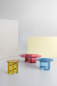 Стеклянный круглый журнальный столик