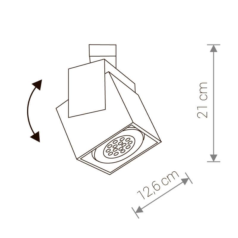 Спот потолочный галогеновый венге Wezen 9037 NOWODVORSKI WEZEN 00-3948996 Под дерево  - Вид №1