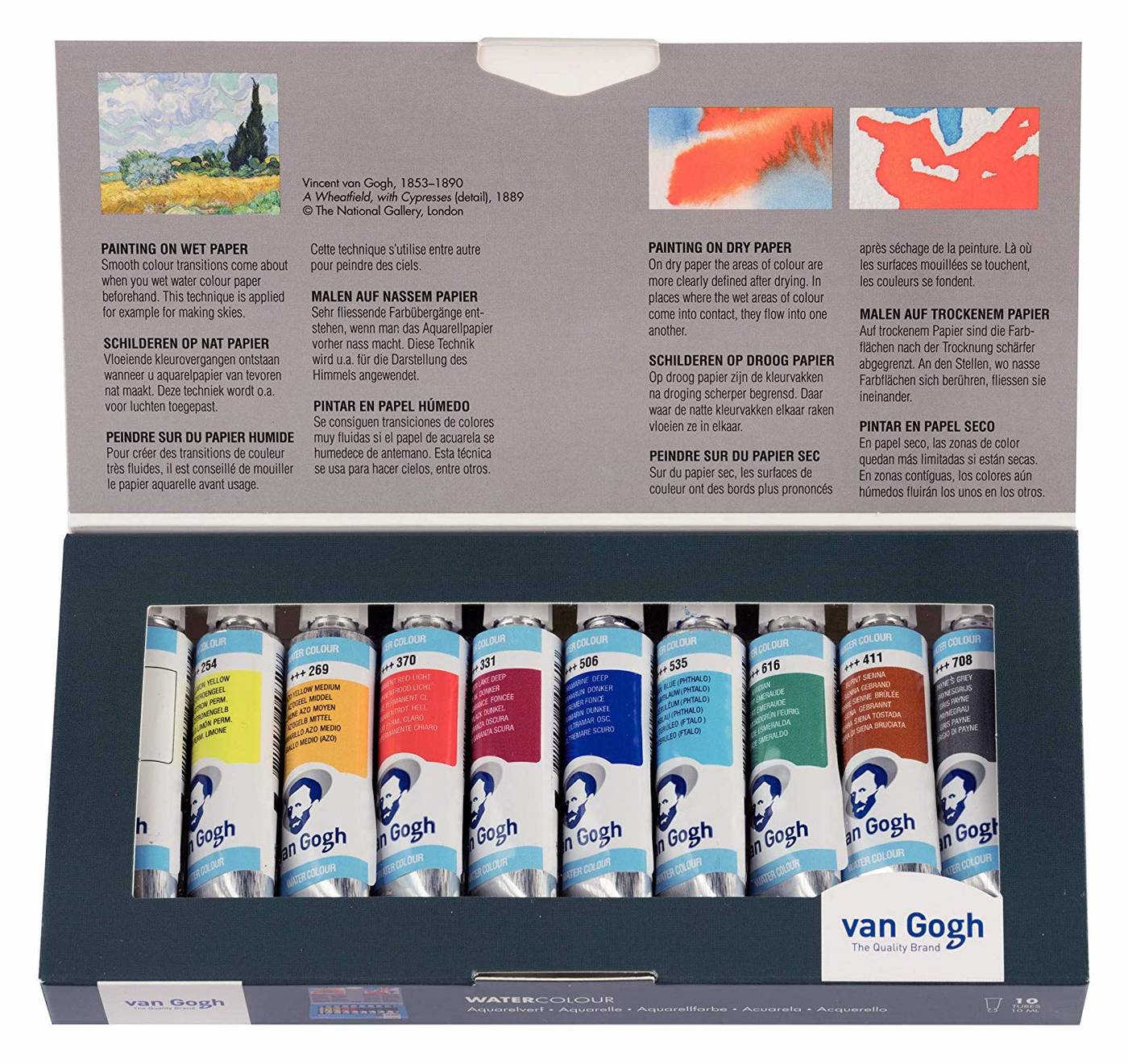 20820210 Краска акварель Набор акварельных красок Van Gogh National Gallery Базовый 10цв*10мл Royal Talens 