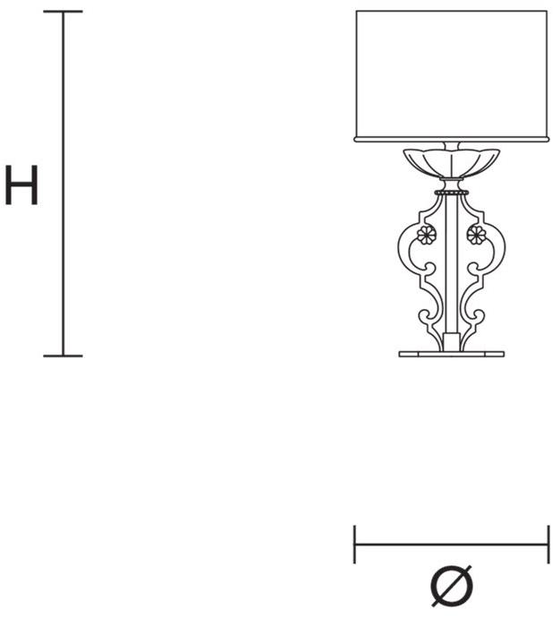 Masiero Настольная лампа из металла Rosemery sun-id-1347622 - Вид №1