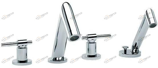 rvb Комплект для ванны с ручным душем на 4 отверстия Dynamic 4027.11.70