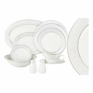 Сервиз обеденный фарфоровый белый на 12 персон, 50 предметов "Мелисента" ANNA LAFARG EMILY МЕЛИСЕНТА 00-3946642 Белый