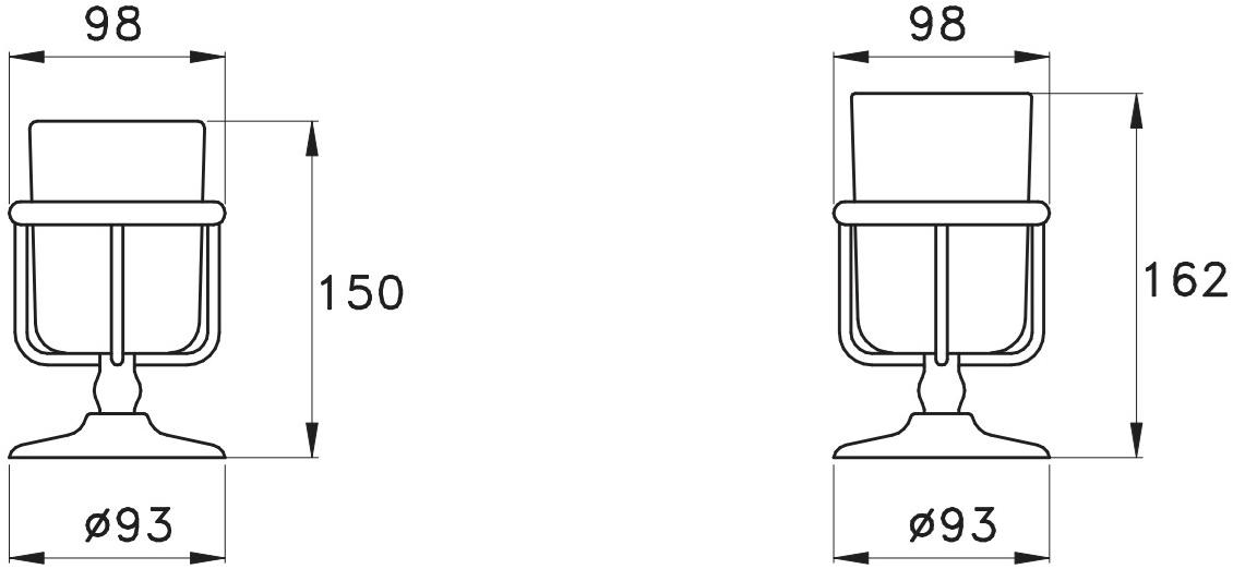 RUBINETTERIE STELLA Держатель для зубных щеток из металла Roma sun-id-1450645 - Вид №1