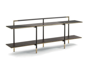 Металлическая и деревянная консоль