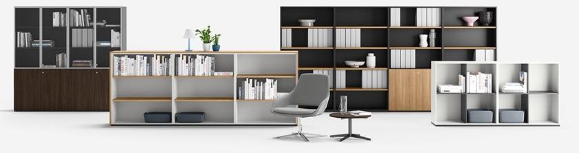 Sinetica Высокий открытый лакированный деревянный стеллаж для офиса Executive cabinets sun-id-1498239 - Вид №1