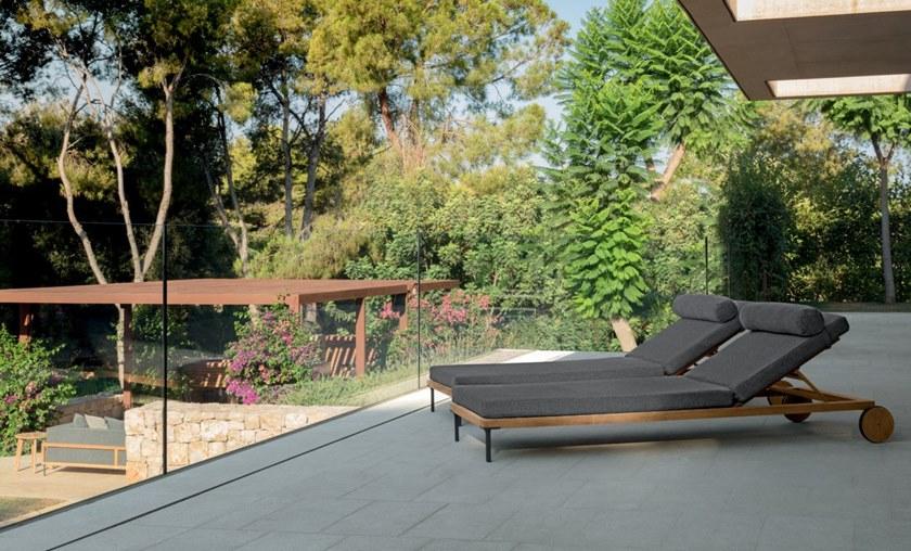 Talenti Садовая кушетка из тика на колесиках Cleo teak Clelet - Вид №1