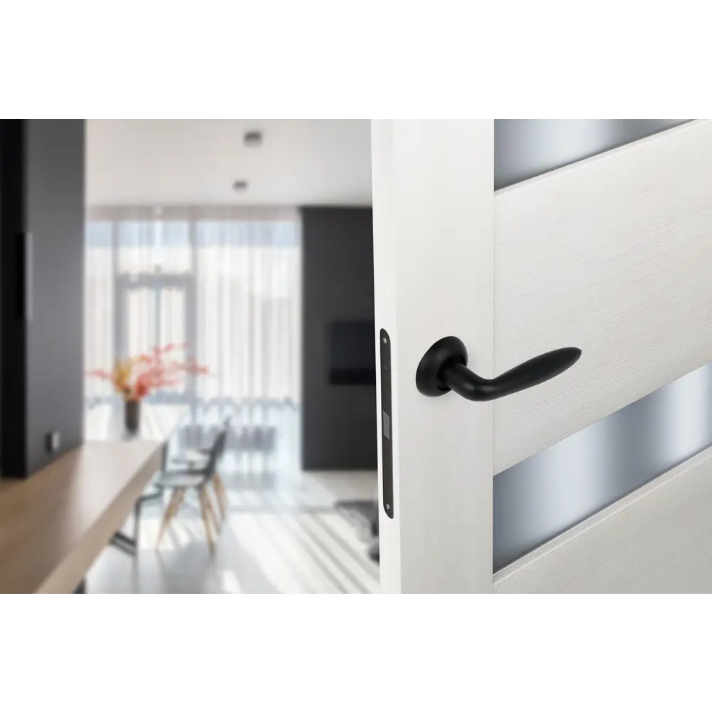 Дверные ручки Edson EDS-74B-R1 в глянцевом черном исполнении 85170359 STLM-0059377 - Вид №4