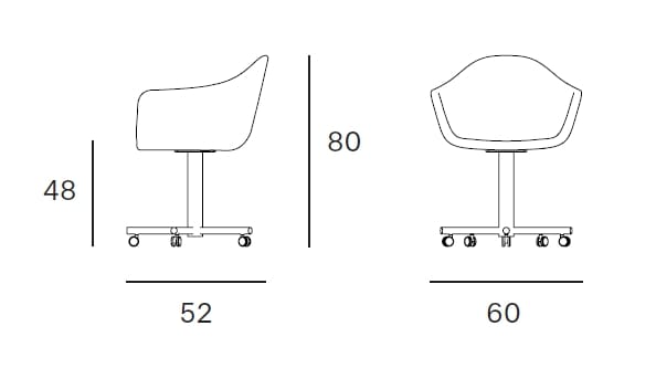 Тканевый поворотный стул с колесами Blasco&Vila Nomad ARCH-00094141 - Вид №4