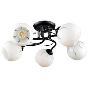 Люстра потолочная Рассвет 5 ламп 15 м² цвет белый