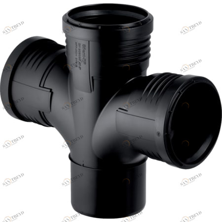 GEBERIT 390.466.14.1 Крестовина со смещенным впуском Geberit Silent-PP 87,5° 